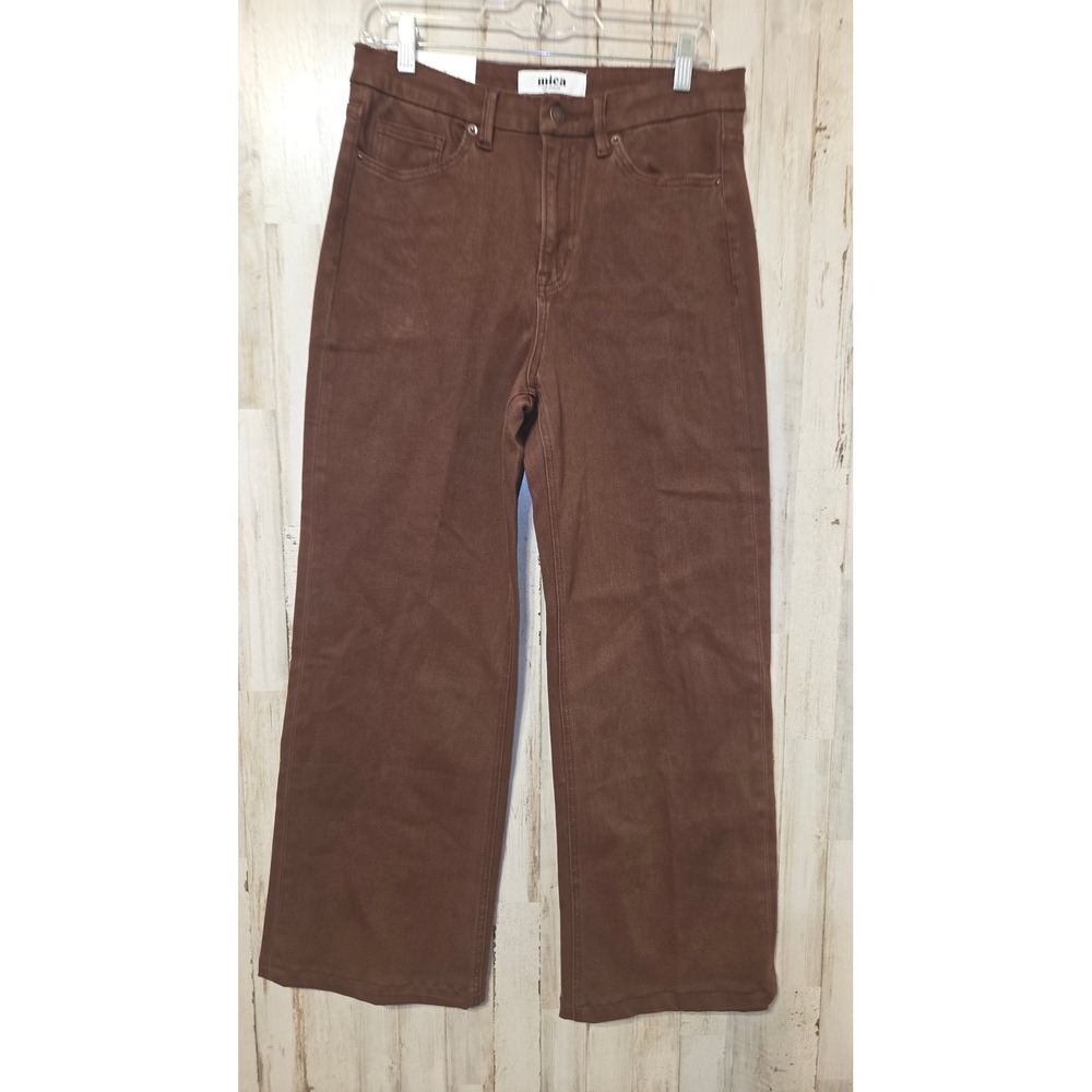 NWT Mica size 29 Wide leg High-Rise Jeans Stretch Pants Brown
